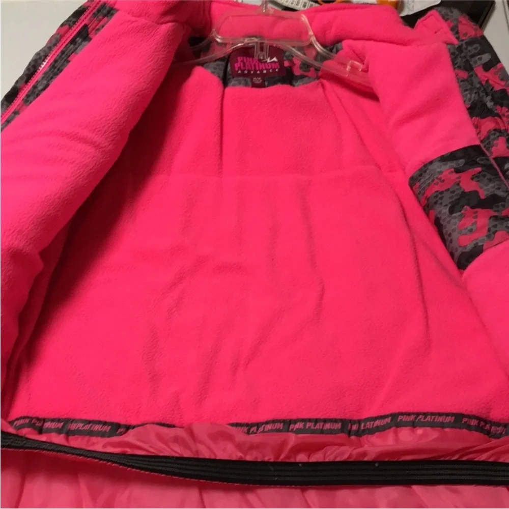 Pink Platinum Advanced Girls Winter Camo Puffer Jacket